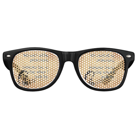 SlipperyJoe's Prinses klap lopen grappig jaren 50 Retro Zonnebril (Voorkant)