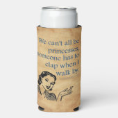 SlipperyJoe's Prinses klap lopen grappig jaren 50 Seltzer Blikjeskoeler (Seltzer Voorkant)