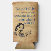 SlipperyJoe's Prinses klap lopen grappig jaren 50 Seltzer Blikjeskoeler (Achterkant)