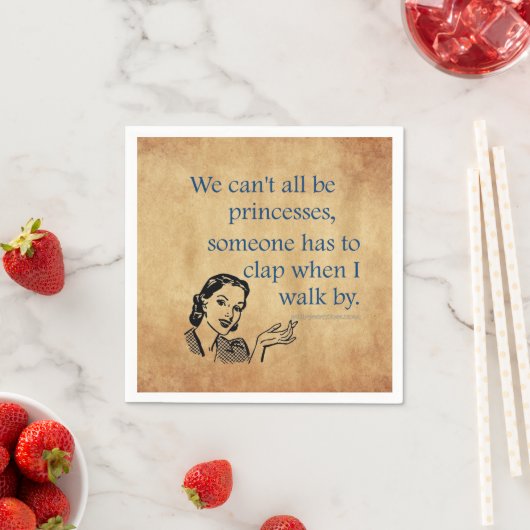 SlipperyJoe's Prinses klap lopen grappig jaren 50  Servet (Insitu)