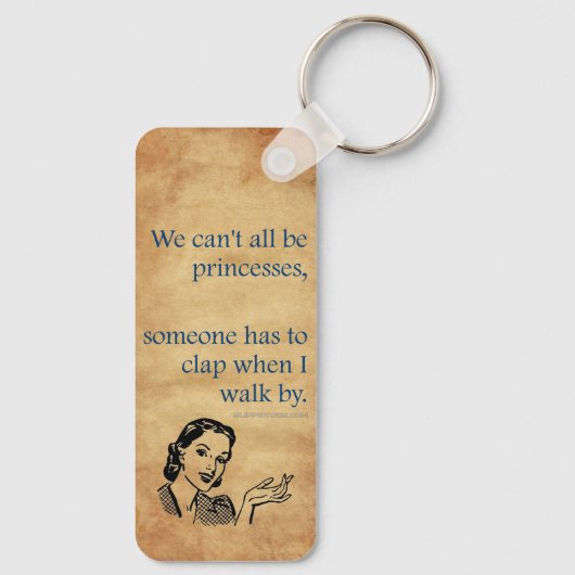 SlipperyJoe's Prinses klap lopen grappig jaren 50  Sleutelhanger (Achterkant)
