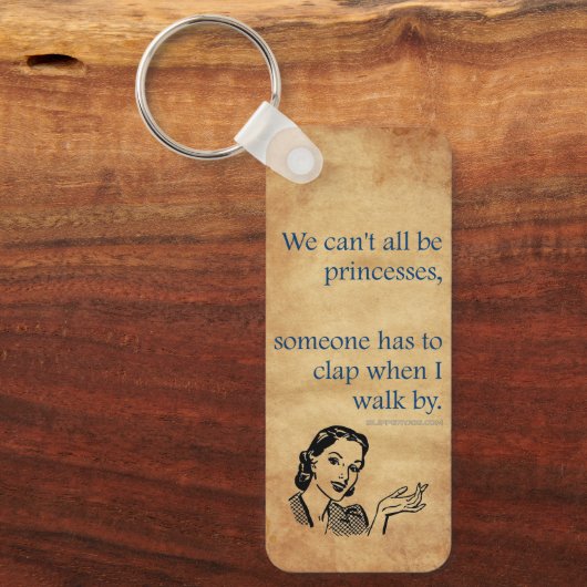 SlipperyJoe's Prinses klap lopen grappig jaren 50 Sleutelhanger (Voorkant)
