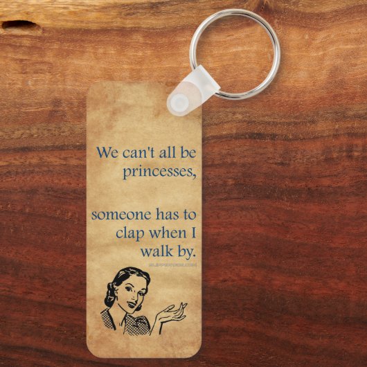 SlipperyJoe's Prinses klap lopen grappig jaren 50  Sleutelhanger (Achterkant)