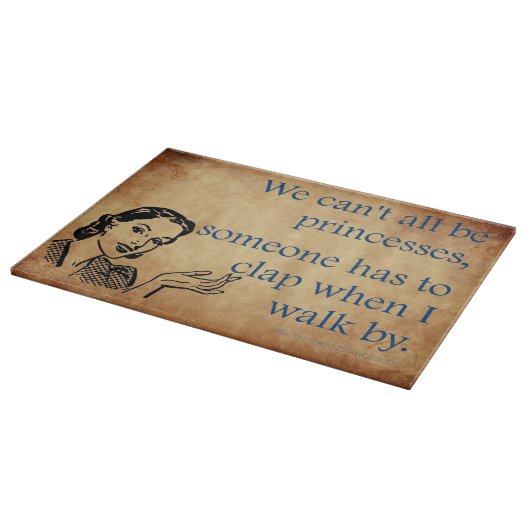 SlipperyJoe's Prinses klap lopen grappig jaren 50 Snijplank (Hoek)