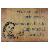 SlipperyJoe's Prinses klap lopen grappig jaren 50 Snijplank (Voorkant)