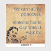 SlipperyJoe's Prinses klap lopen grappig jaren 50 Sticker (Vel)