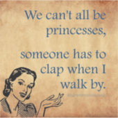 SlipperyJoe's Prinses klap lopen grappig jaren 50 Sticker (Voorkant)