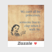 SlipperyJoe's Prinses klap lopen grappig jaren 50  Sticker (Vel)