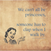 SlipperyJoe's Prinses klap lopen grappig jaren 50  Sticker (Voorkant)