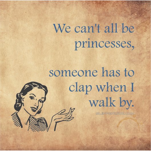 SlipperyJoe's Prinses klap lopen grappig jaren 50  Sticker (Voorkant)