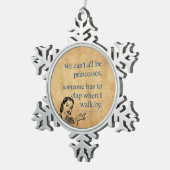 SlipperyJoe's Prinses klap lopen grappig jaren 50 Tin Sneeuwvlok Ornament (Rechts)