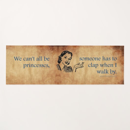 SlipperyJoe's Prinses klap lopen grappig jaren 50  Yogamat (Voorkant (horizontaal))