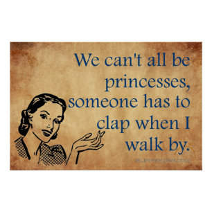 SlipperyJoe's prinsessen klappen vintage poster re