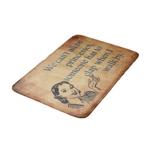 SlipperyJoe's prinsessen klappen vintage poster re Badmat