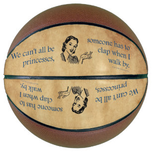 SlipperyJoe's prinsessen klappen vintage poster re Basketbal