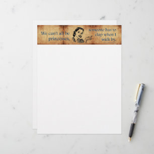 SlipperyJoe's prinsessen klappen vintage poster re Briefhoofd