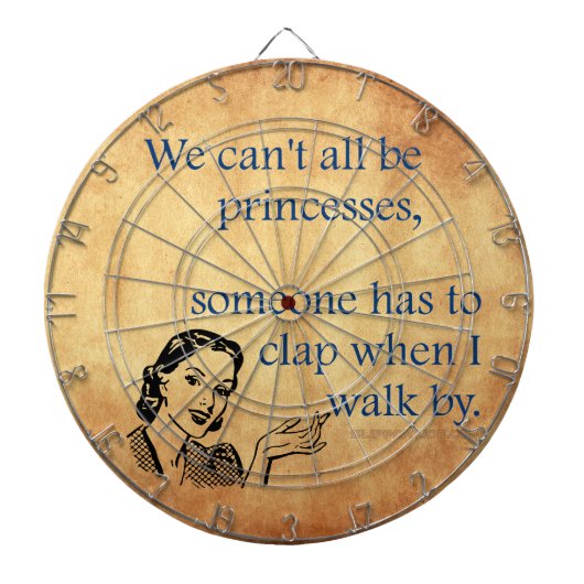SlipperyJoe's prinsessen klappen vintage poster re Dartbord (Voorkant)