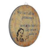 SlipperyJoe's prinsessen klappen vintage poster re Dartbord (Voorkant Links)