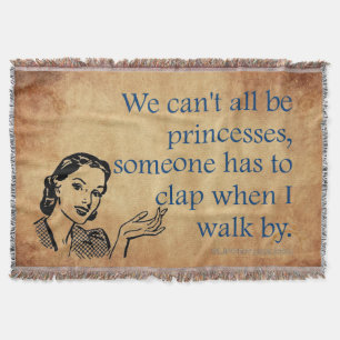 SlipperyJoe's prinsessen klappen vintage poster re Deken