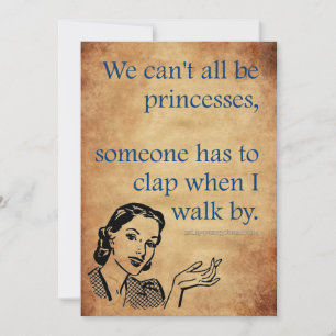 SlipperyJoe's prinsessen klappen vintage poster re Feestdagenkaart