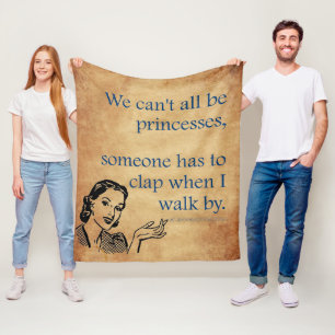 SlipperyJoe's prinsessen klappen vintage poster re Fleece Deken