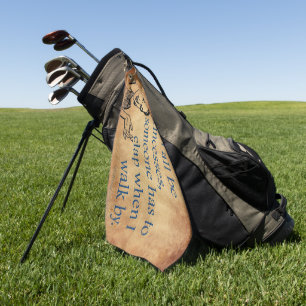 SlipperyJoe's prinsessen klappen vintage poster re Golfhanddoek