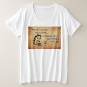 SlipperyJoe's prinsessen klappen vintage poster re Grote Maat T-shirt