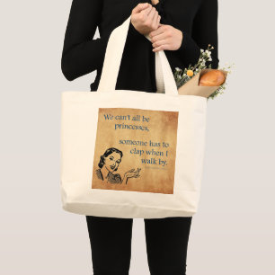 SlipperyJoe's prinsessen klappen vintage poster re Grote Tote Bag