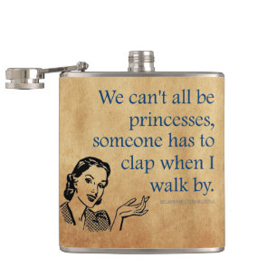 SlipperyJoe's prinsessen klappen vintage poster re Heupfles