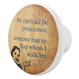 SlipperyJoe's prinsessen klappen vintage poster re Keramische Knop