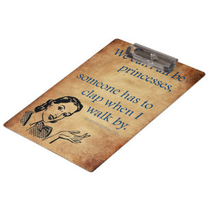 SlipperyJoe's prinsessen klappen vintage poster re Klembord