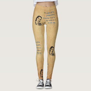 SlipperyJoe's prinsessen klappen vintage poster re Leggings