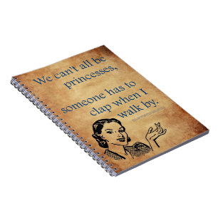 SlipperyJoe's prinsessen klappen vintage poster re Notitieboek