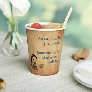SlipperyJoe's prinsessen klappen vintage poster re Papieren Bekers