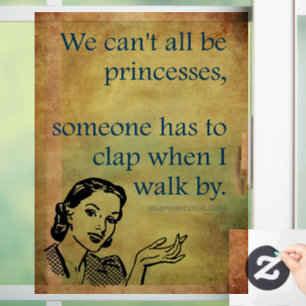 SlipperyJoe's prinsessen klappen vintage poster re Raamsticker