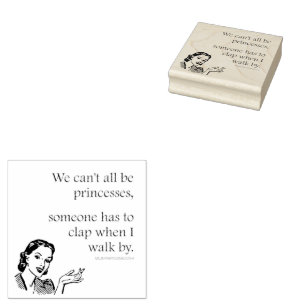 SlipperyJoe's prinsessen klappen vintage poster re Rubberstempel