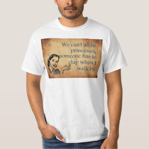 SlipperyJoe's prinsessen klappen vintage poster re T-shirt