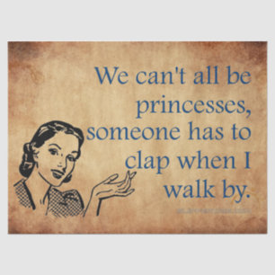 SlipperyJoe's prinsessen klappen vintage poster re Tissuepapier