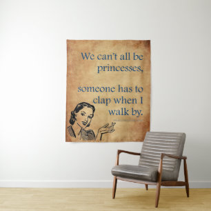 SlipperyJoe's prinsessen klappen vintage poster re Wandkleed