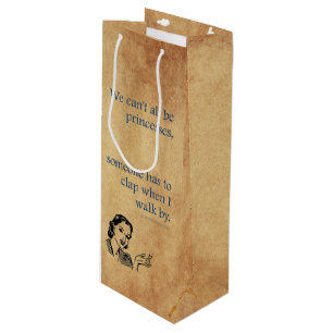 SlipperyJoe's prinsessen klappen vintage poster re Wijn Cadeautas