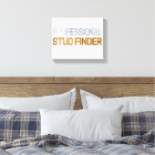 SlipperyJoe's Professional Stud Finder wood 3-D th Canvas Afdruk (Insitu (Slaapkamer))
