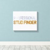 SlipperyJoe's Professional Stud Finder wood 3-D th Canvas Afdruk (Insitu (Houten vloer))