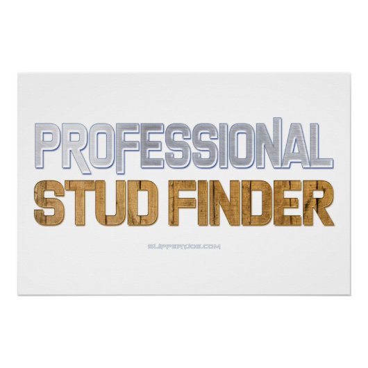 SlipperyJoe's Professional Stud Finder wood 3-D th Perfect Poster (Voorkant)