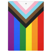 SlipperyJoe's Progress Pride Vlag homoseksuele ges Klembord (Achterkant)