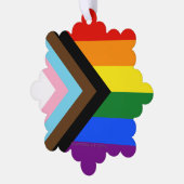 SlipperyJoe's Progress Pride Vlag homoseksuele ges Ornament Kaart (Links)