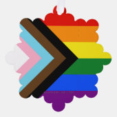 SlipperyJoe's Progress Pride Vlag homoseksuele ges Ornament Kaart (Voorkant)