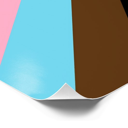 SlipperyJoe's Progress Pride Vlag homoseksuele ges Perfect Poster (Hoek)