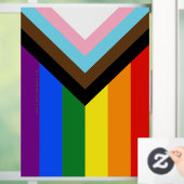 SlipperyJoe's Progress Pride Vlag homoseksuele ges Raamsticker (Huis)