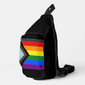 SlipperyJoe's Progress Pride Vlag homoseksuele ges Sling Bag (Rechterhoek)