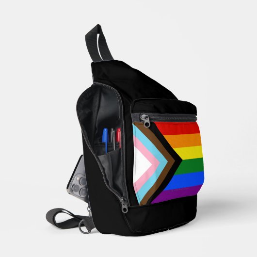 SlipperyJoe's Progress Pride Vlag homoseksuele ges Sling Bag (Open)